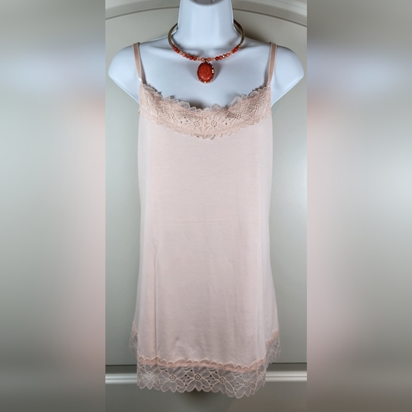 Cato Tops - CATO Peach Plus Size Lace Trim Camisole - Size 22/24W or Size 3X  (BOGO)